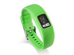 Bracelete Para Garmin Vivofit 4 - Silicone Esportivo - Fivela Prateada (tamanho G) Limão