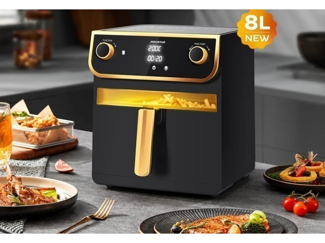 Fritadeira sem Óleo AIGOSTAR Kim Chef 8 L 94007 (Outlet Grade A)