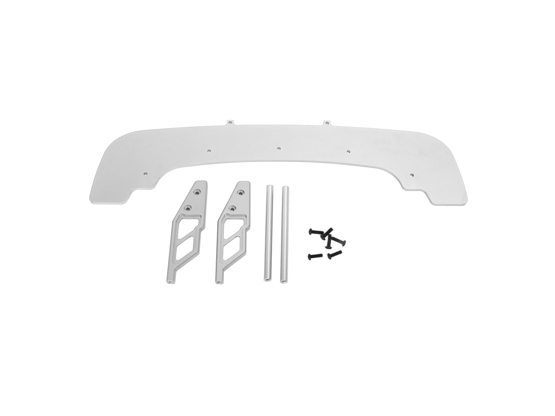Mali para choque Dianteiro de Alumínio 310mm para Arrma 1/7 1/8 Rc Carro Substituição Upgrade Prata