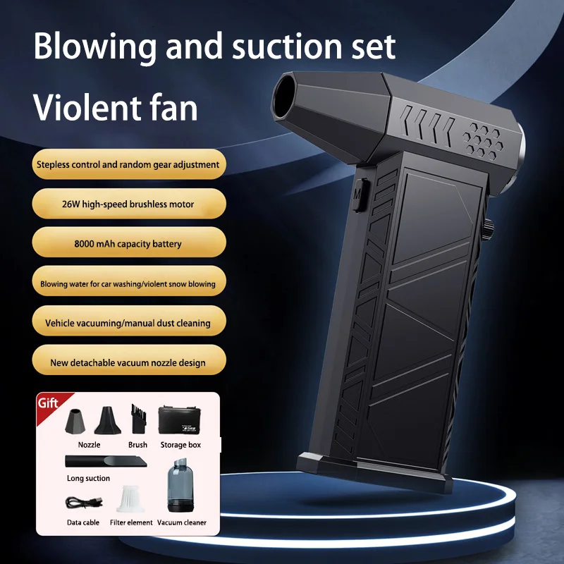 Ventilador de turbina MDUG, resfriamento, alta velocidade, display LED, USB