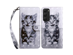 Capa De Celular Em Couro Com Pintura 3d Para Samsung Galaxy S23+ 5g