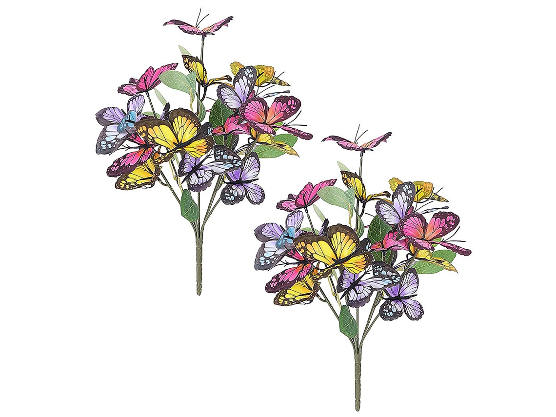Laxiscreed Arranjo De Flores Artificiais Com Borboletas Para Decoração De Casamentos E Eventos