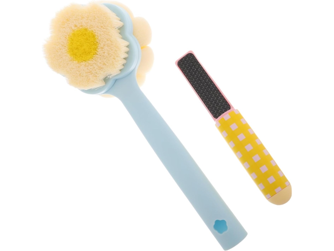 Escova De Banho Dupla Face Healeved Com Cabo Longo Para O Corpo, Escova De Chuveiro Para Esfoliação E Limpeza Profunda