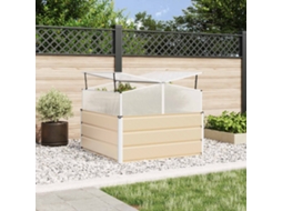 Vidaxl Floreira Ivory 100 X 100 X 77 Cm Aço Galvanizado