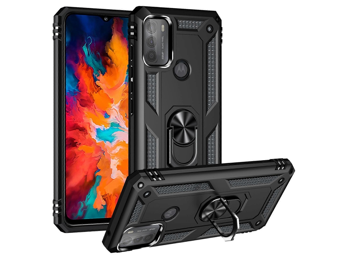 Capa Protetora À Prova De Choque Em Tpu + Pc Para Motorola Moto G50 Com Suporte Giratório De 360 ​​graus.