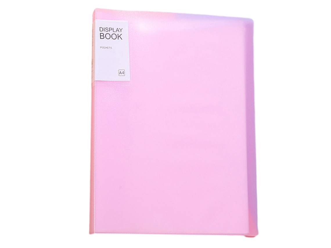 Saco Plástico Livro De Apresentação Pasta Portfólio Pasta Pasta Protetor De Manga Transparente Rosa Claro ZMDECQNA