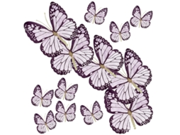 Laxiscreed Abelhas Artificiais Butterfly Series B Light Purple Para Decoração De Casamento E Festa