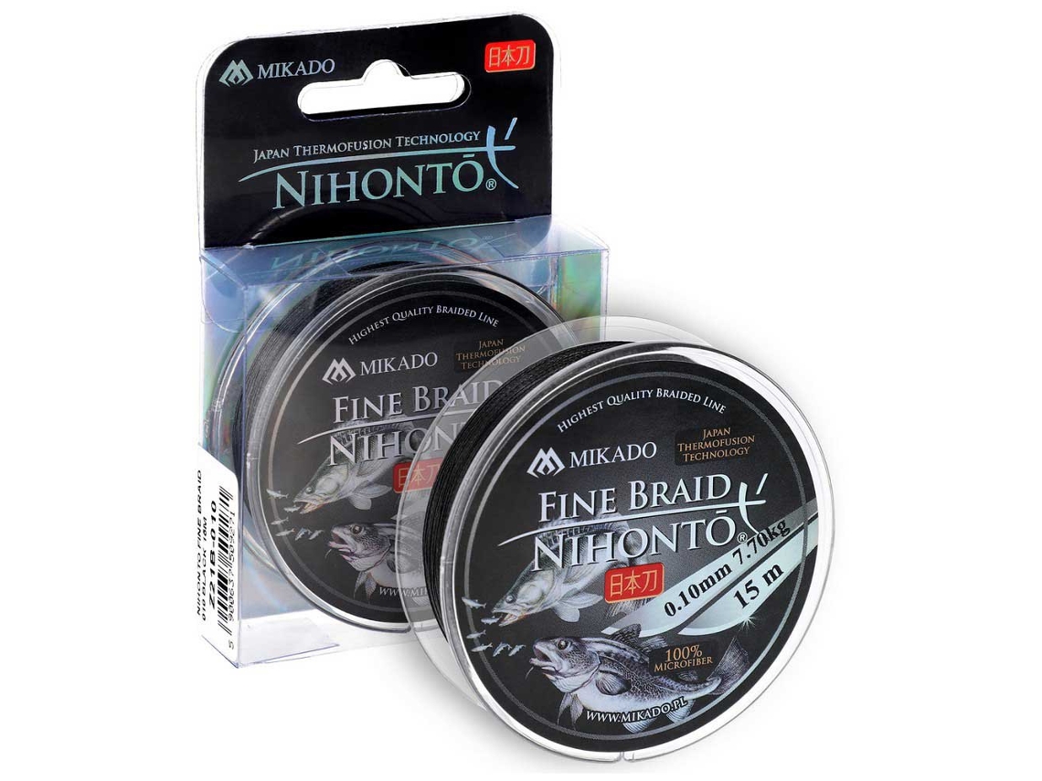 Linha Trançada Nihonto Fine 15 M Preto 0.100 Mmmikado