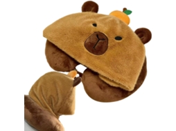 Almofada de Pescoço em Formato U com Estampa Capivara, Ideal para Viagens, Macia e Confortável, CHABERLU
