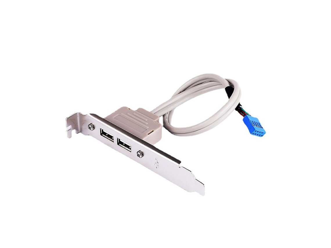 9Pin 2 Portas Usb 2.0 Fêmea Painel Traseiro Conector Cabo Adaptador Comprimento 30Cm ALLINLESS