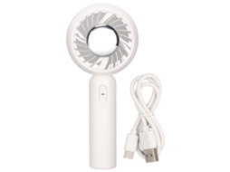 Ventilador Portátil Recarregável Via Usb Com 3 Velocidades, Silencioso, Em Abs, Mini Ventilador Para Viagens, Camping E Quarto
