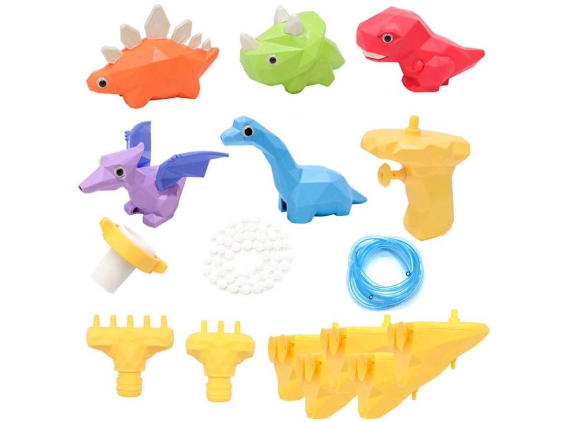 Mali 16 Pcs Brinquedos de Banho Dinossauro para Crianças com Sprinkler Brinquedos de Dinossauro para Banho Verão