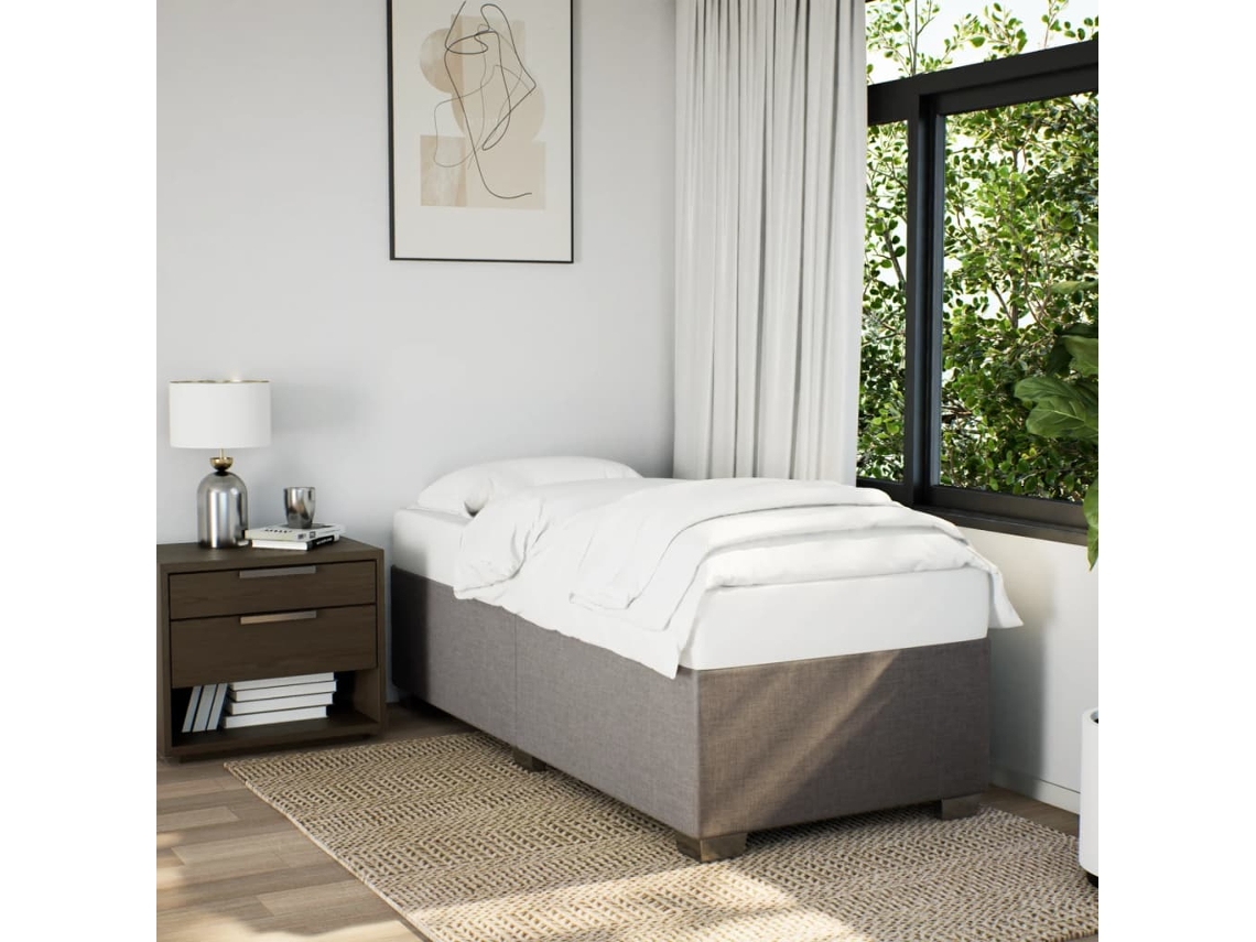 Vidaxl Estrutura De Cama Sem Colchão 80x200 Cm Tecido Cinzento