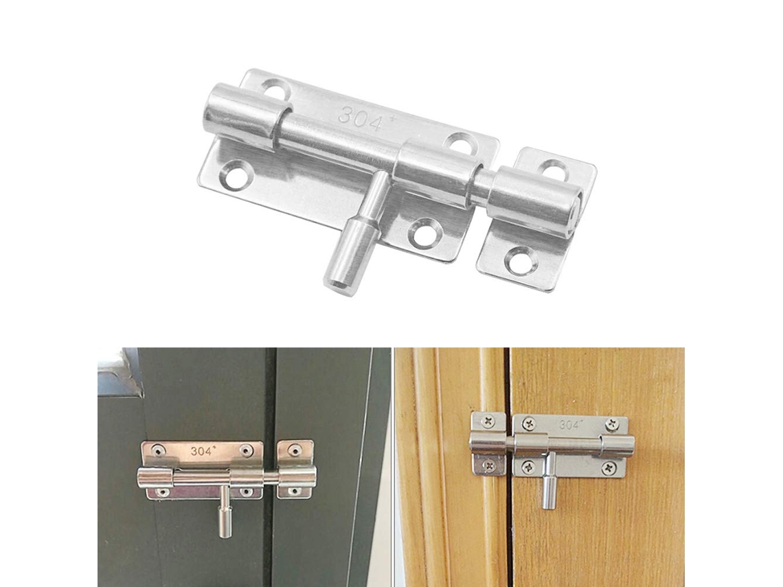 Cadeado De Aço Inoxidável 304 Com Fechadura Deslizante Para Portões,portas E Banheiros Btforus