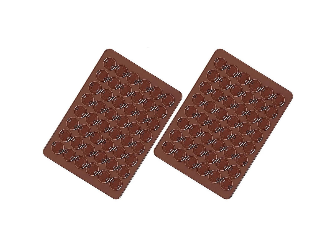Conjunto de Moldes de Silicona para Macarons Caseros, 2 Piezas, 48 Moldes, Antiadherente, Seguro para Horno Y Lavavajillas