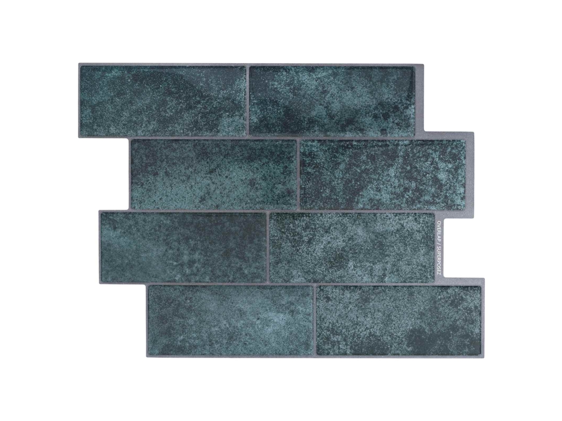 Vidaxl Azulejo Subterrâneo 20 Unid. Verde Azul 29 X 21 Cm