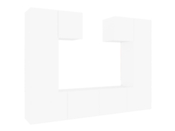 Tv Cabinet Set, Tv Cabinet Sets Vidaxl Branco Madeira Processada (n/a)