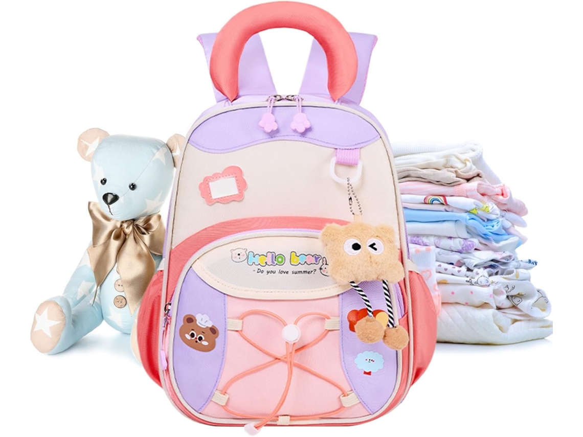 Mochila Infantil Leve, 32, 6 Cm De Altura| Pré- Escolar Com Fivela| Para Meninas De 3 A 6 Anos, Ideal Escola
