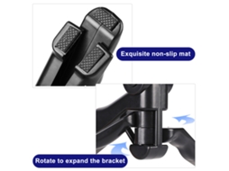Aetheria suporte para Celular Mini Tripé Dobrável Anti shake Estabilizador com Clip U para Celular e Câmeras (preto)