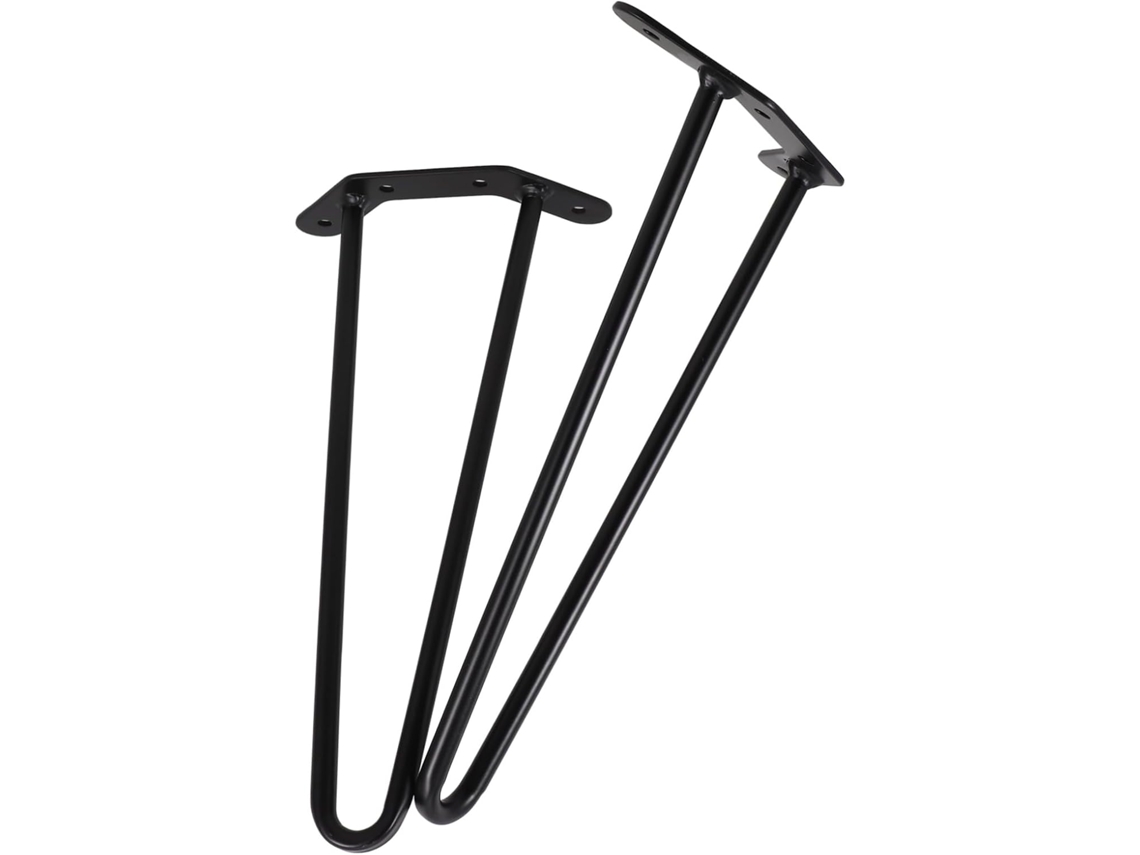 Pés De Mesa Mipcase Em Metal Preto, Conjunto De 2 Peças