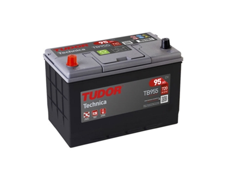 Bateria de Carro TUDOR TB955 95Ah 720A, Gama Technica, Apta para Carros de marcas asiáticas