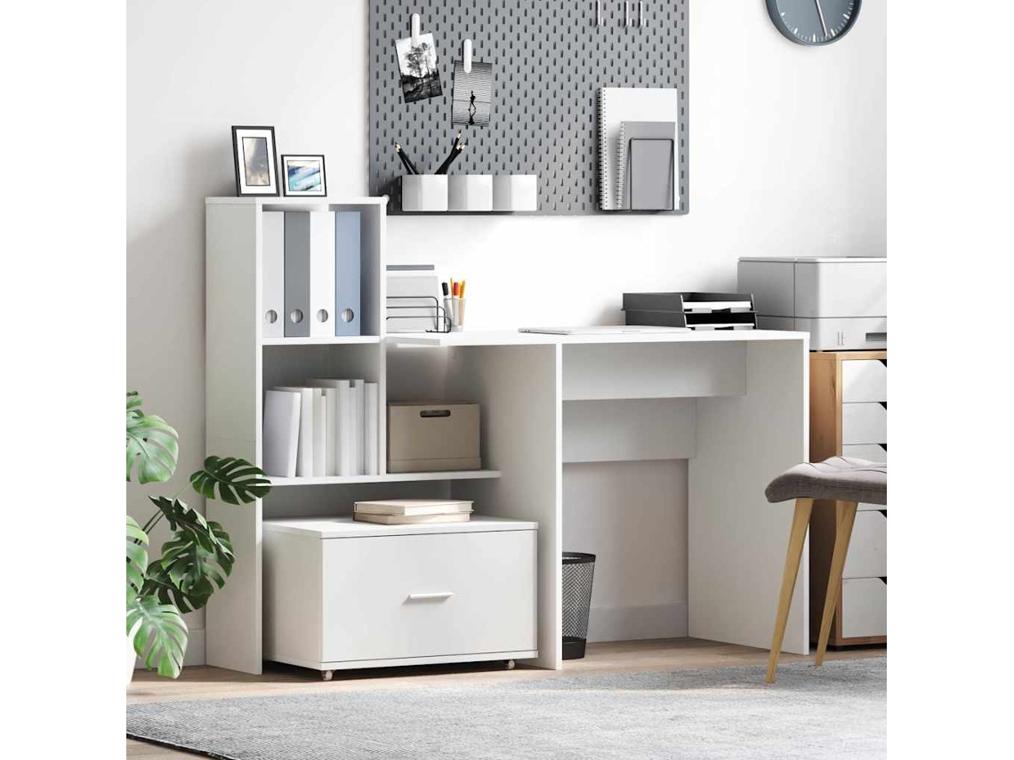 Vidaxl Gabinete De Gavetas 55 X 45 X 31 Cm Branco