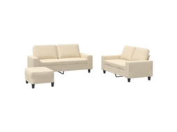 Sofa Set, Sofa Sets Vidaxl Creme Tecido (n/a)