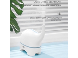 Difusor de Aromas Ultrassónico com Luz Noturna e Autodesligamento, 120ml, Estilo Elefante LAXISCREED