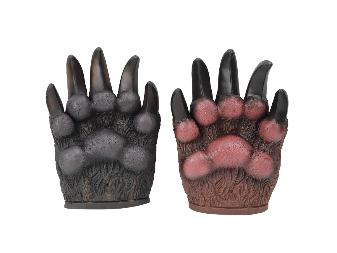 ATS 2 peças Brinquedos educativos de fantoches de mão com cabeça de animal simulada para crianças2