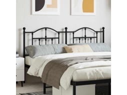 Vidaxl Cabeceira De Substituição 160 Cm Metal Preto