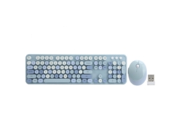 Combo De Teclado E Mouse Sem Fio Pen Drive Ergonômico