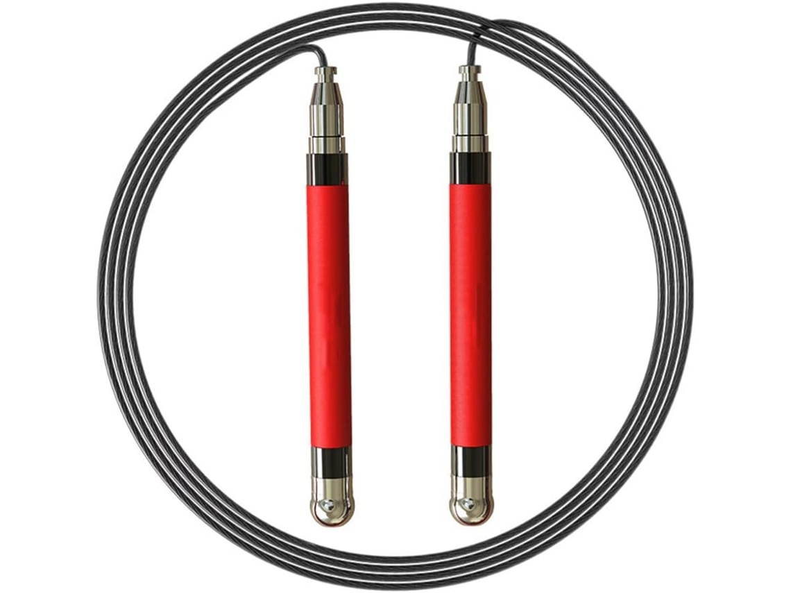 Corda De Pular Profissional 2, 5mm Com Trava Automática E Rolamento Duplo Para Boxe Treinamento De Velocidade