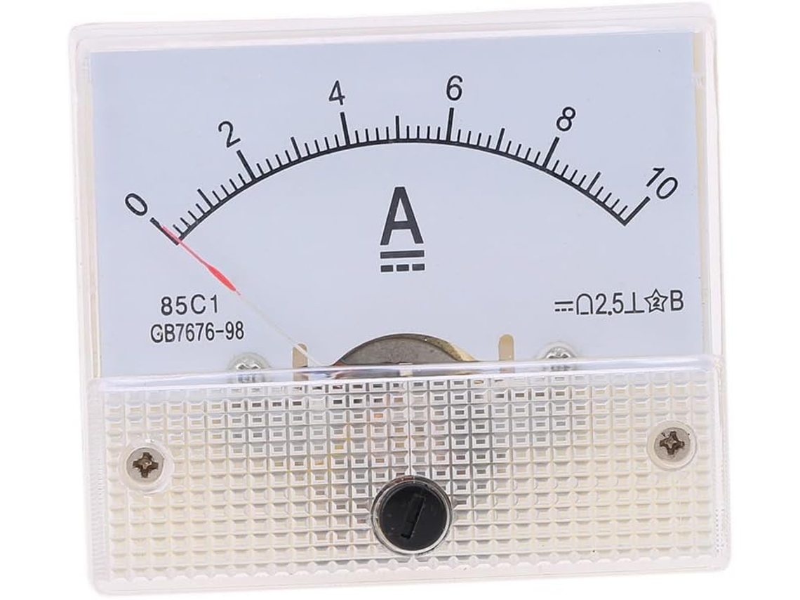 Medidor De Painel Angular 0-10a Com Amperímetro.
