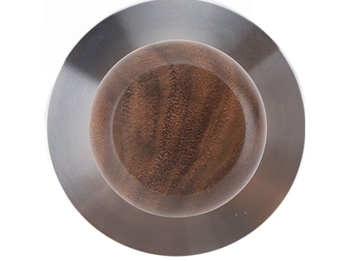 Prensa De Café Com Cabo De Madeira, Aço Inoxidável, Base Plana Removível, Martelo Para Pó De Café Para Casa, Loja, Presente, 51 Mm Aquaforge