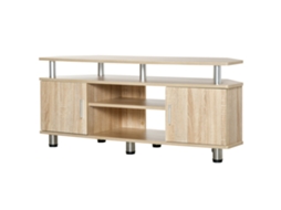 Mesa para Tv Até 55 Polegadas com 2 Portas e 2 Prateleiras,120x39,5x52cm,carvalho móvel para Quarto BTFORUS