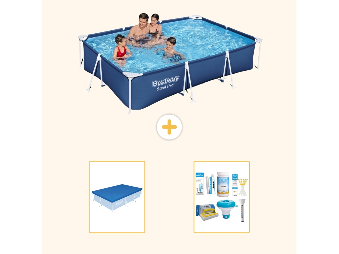 Bestway Piscina Bestway Steel Pro Retangular - 300x201x66 Cm - 3-peças S22713