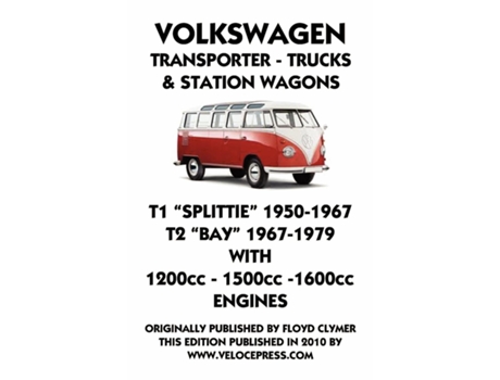 Livro Volkswagen Transporter 1950-1979 1200cc - 1600cc Workshop Manual De F Clymer (inglês)