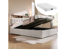 Cama Casal, Amplo Espaço de Armazenamento, Design Jovem, Robusta, Durável, Design Prático, Fácil Montagem, Colchão Não Incluso