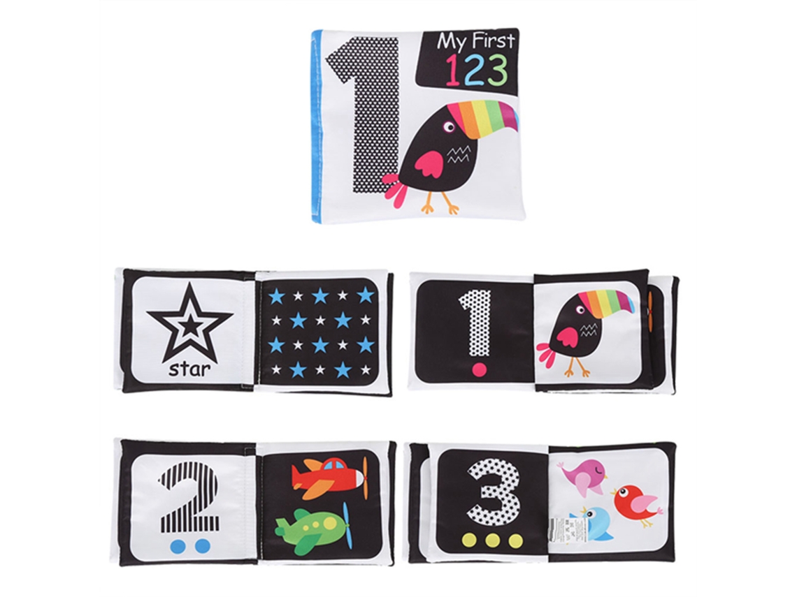 Mali 4pcs Livro de Tecido para Bebê com Cauda 3d Sons Educativo Brinquedo de Desenvolvimento