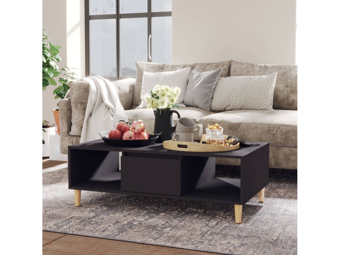 Vidaxl Mesa De Centro 103,5x60x35 Cm Derivados De Madeira Cinza