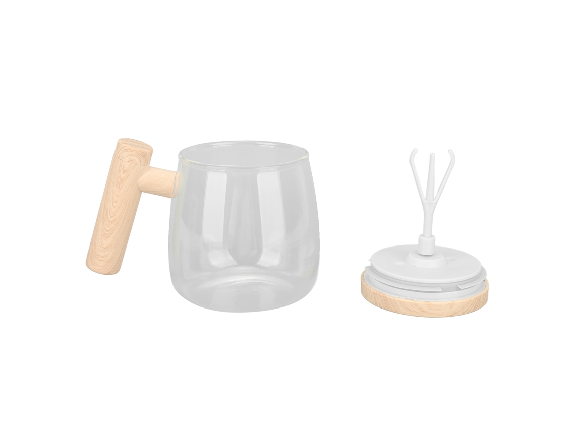 Caneca Elétrica Auto Misturadora 400ml para Café Chocolate Proteína
