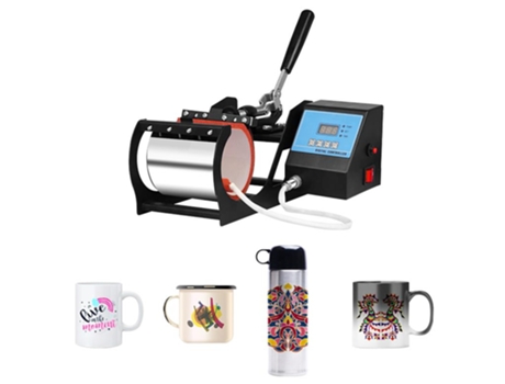 Máquina de Prensa Térmica para Canecas SHUOHAO 11Oz Máquina de Transferência de Calor Por Sublimação de Copo Fácil 350W