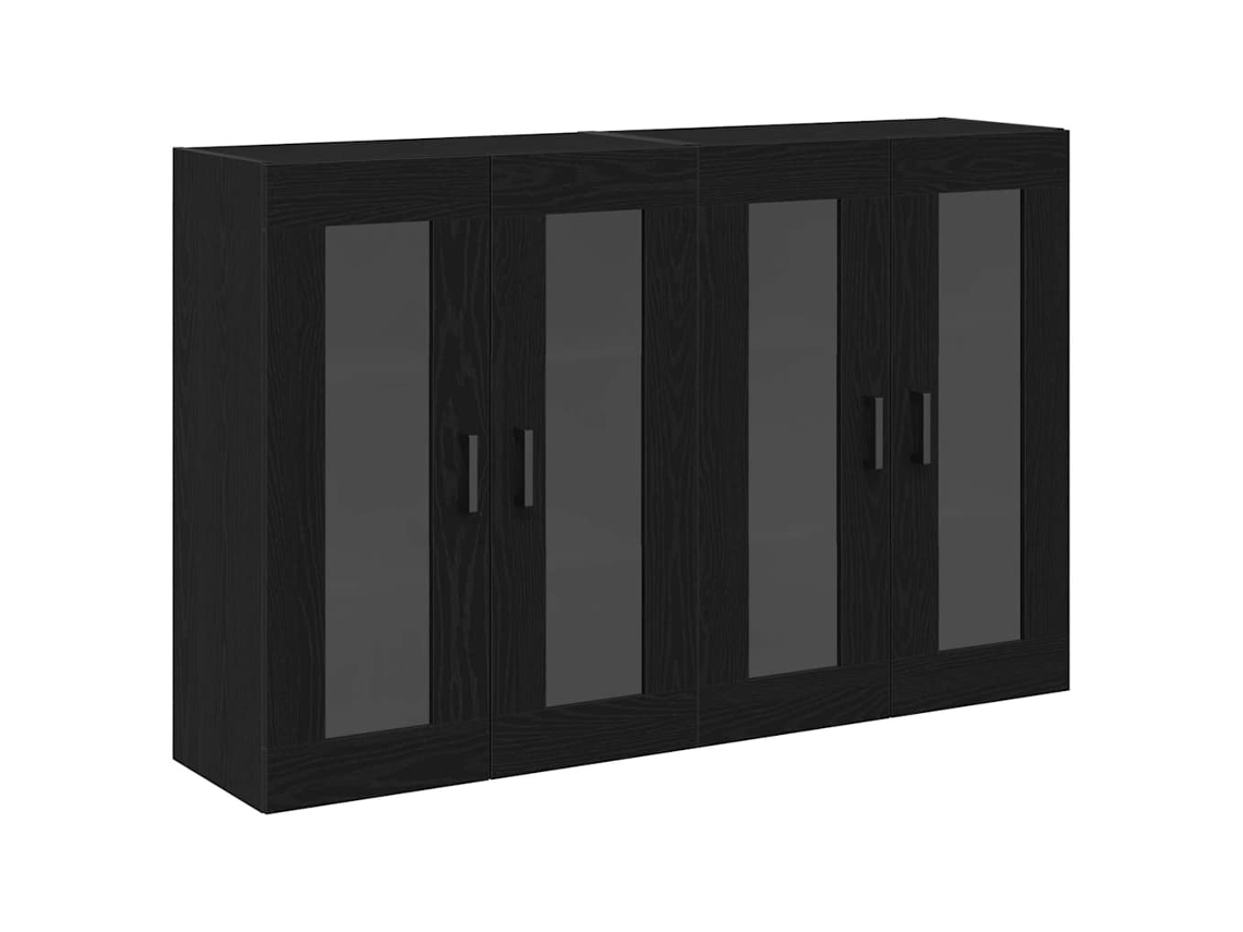 Armários de parede Carvalho Preto, 2 peças, 69,5 x 34 x 90 cm, EXCLUSIVO DA MAISON