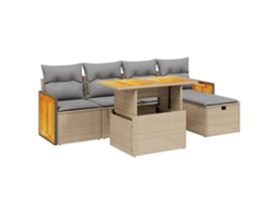 Garden Sofa Set, Garden Sofa Sets Vidaxl Bege Rattan / Vime (n/a)