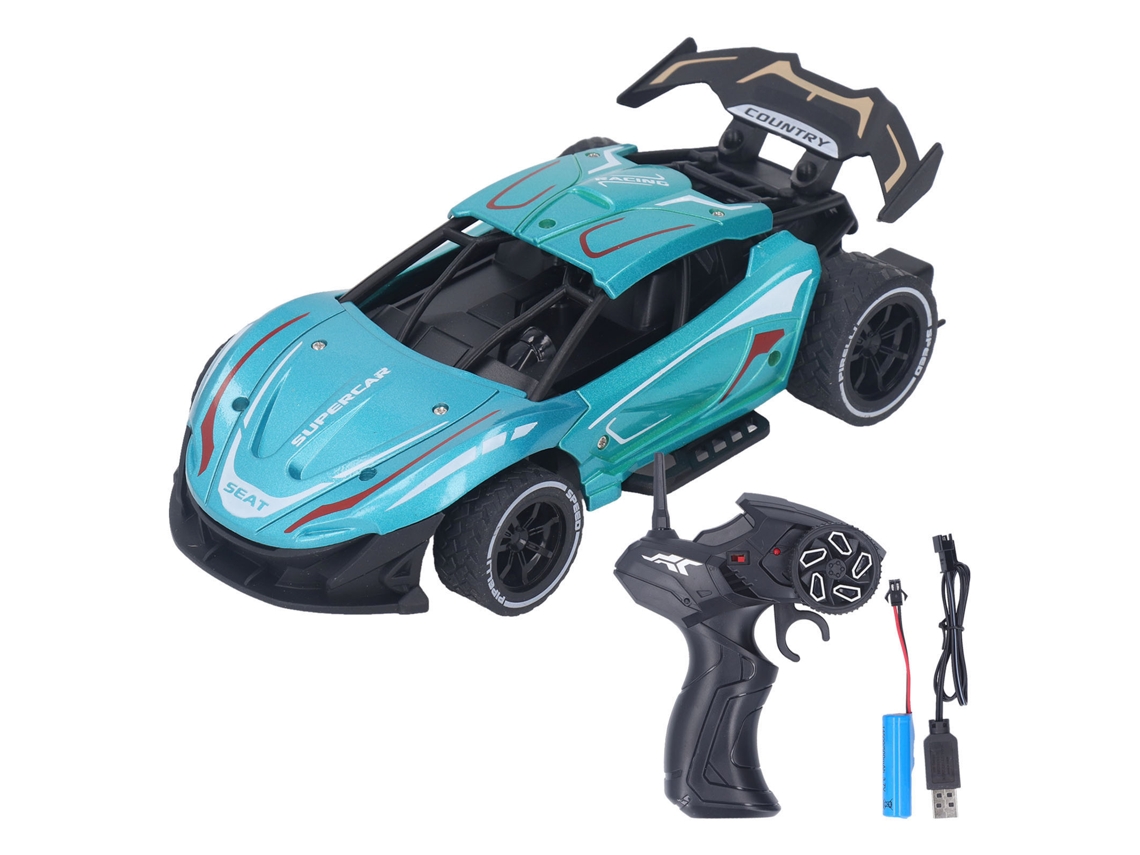 Carro De Controle Remoto Esportivo 2.4ghz Alto Velocidade Anti-colisão Rc Corrida Brinquedo Azul