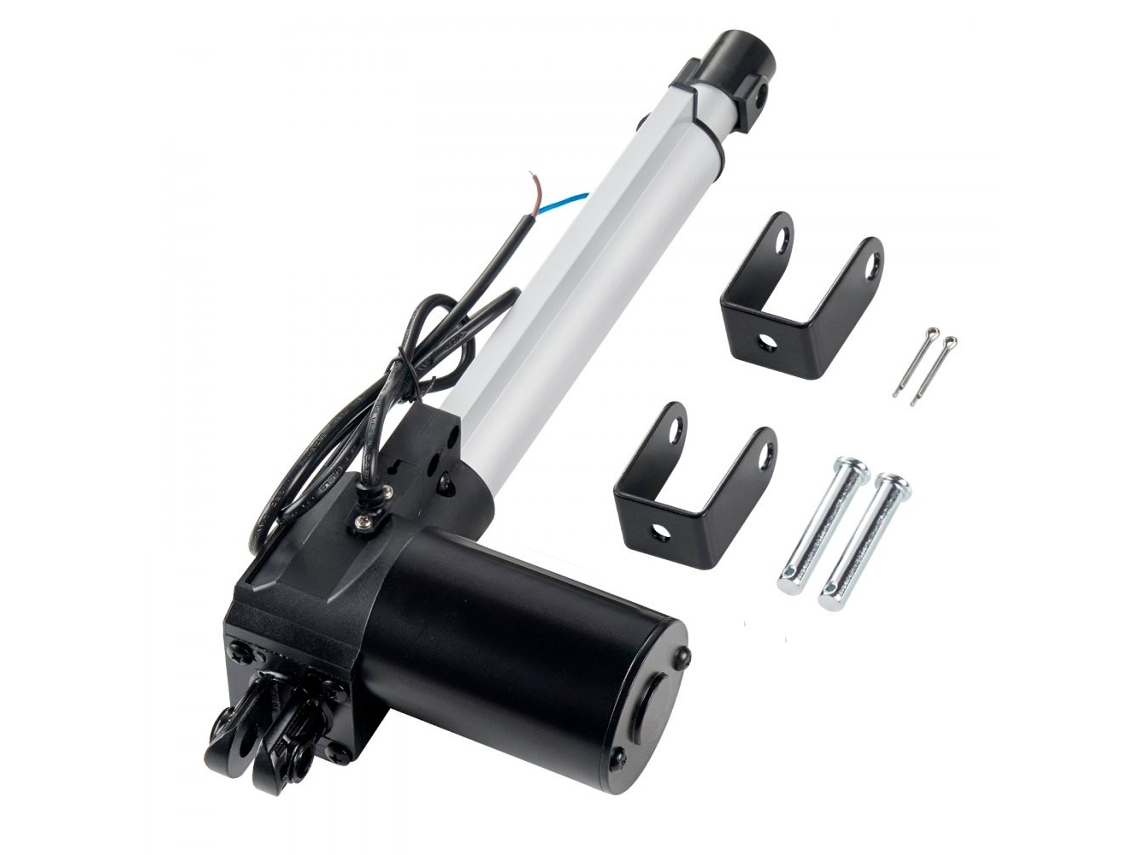 Atuador Linear 12 V 6000 N, 5 Mm/s, Ip44, 200 Mm, Para Automação E Portas Elétricas