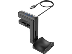 Suporte De Mesa Para Fone Ouvido Com Carregador Usb Acessório Jogos Pc