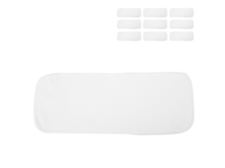 Mali 10 Fraldas de Bebê Laváveis Reutilizáveis Absorventes Rápidos 2 Camadas Fibra Superfina Branco