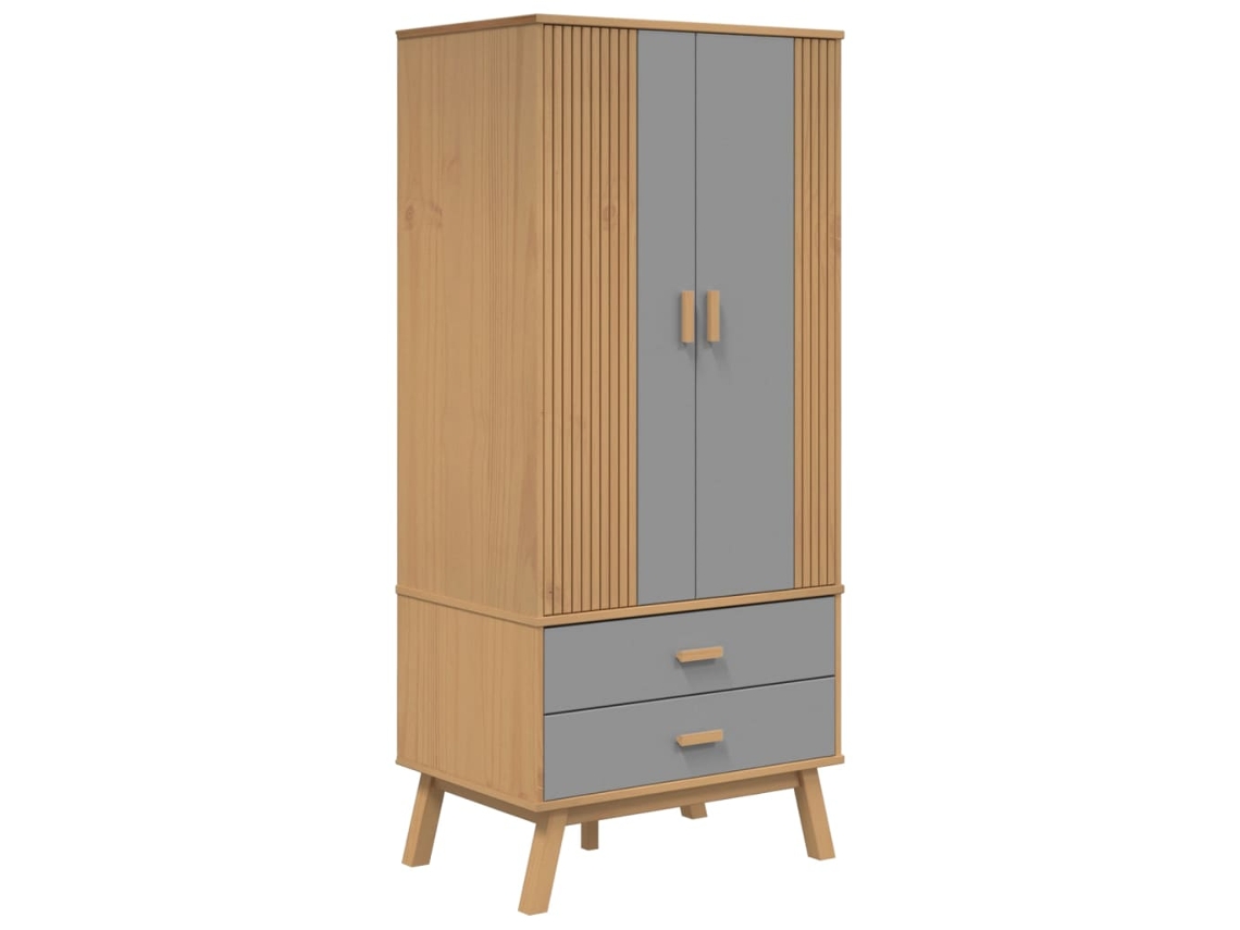 Conjunto 1 Wardrobe, Wardrobes Vidaxl Cinzeto Madeira De Pinho (n/a)