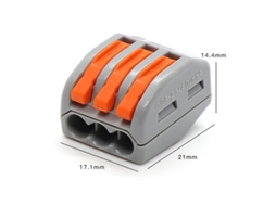 Conector Terminal Rápido Flexível Pct 213 20pcs